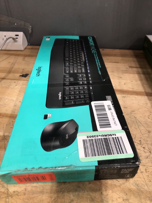 Photo 1 of Logitech MK345 Wireless Combo Full-Sized Keyboard with Palm Rest and Comfortable Right-Handed Mouse, 2.4 GHz Wireless USB Receiver, Compatible with PC, Laptop,Black
