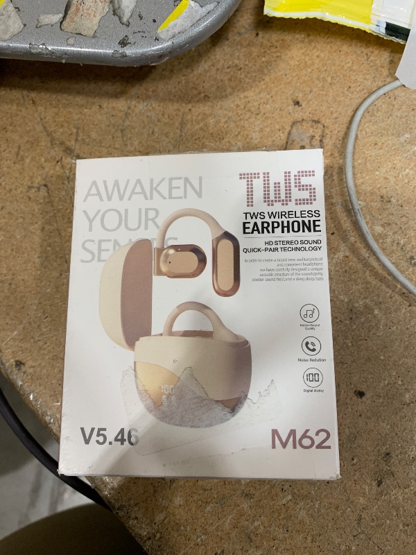 Photo 1 of AI Real Time Language Translator Earbuds for 144 Languages 2025 New Wireless Open Ear AI Translating Ear Buds Compatible with Android iOS for Travel Business Learning-Golden