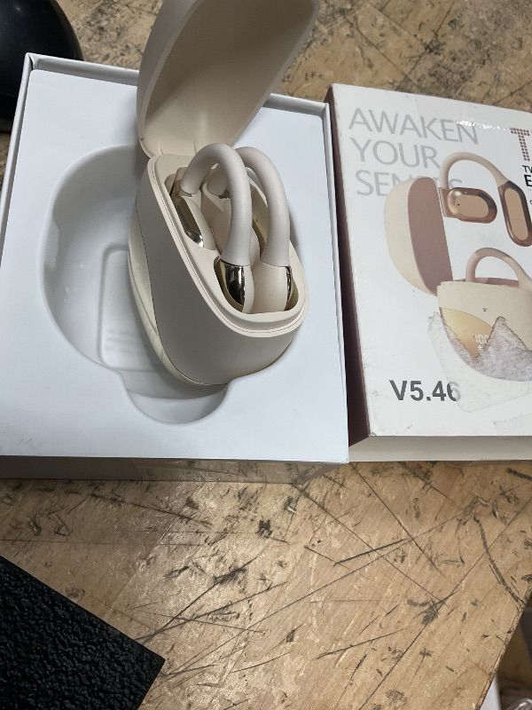 Photo 1 of AI Real Time Language Translator Earbuds for 144 Languages 2025 New Wireless Open Ear AI Translating Ear Buds Compatible with Android iOS for Travel Business Learning-Golden