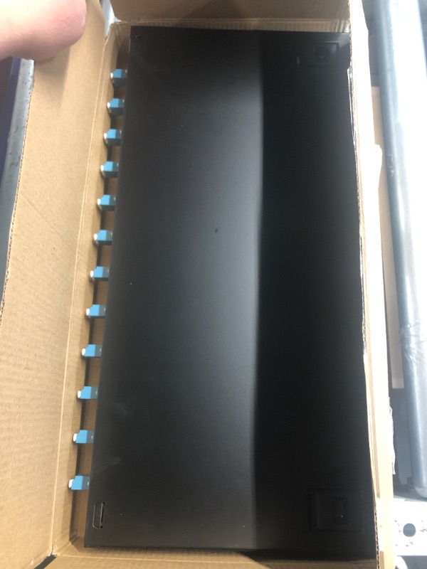 Photo 1 of GESD 12 Duplex 24 Port LC-OS1 Rack Mount Enclosure Box + Splice Trays Fiber Cables Spool SingleMode LC-UPC Kit (Include 1M 24Strand Pigtail+24 Core LGX Loaded Patch Panel - Fits 19" Racks Cabinet