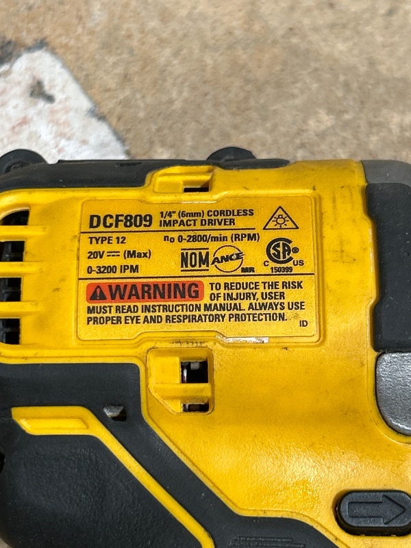 Photo 1 of DEWALT 20V MAX XR Impact Driver, Brushless, 1/4", 3-Speed, Bare Tool Only (DCF845B)