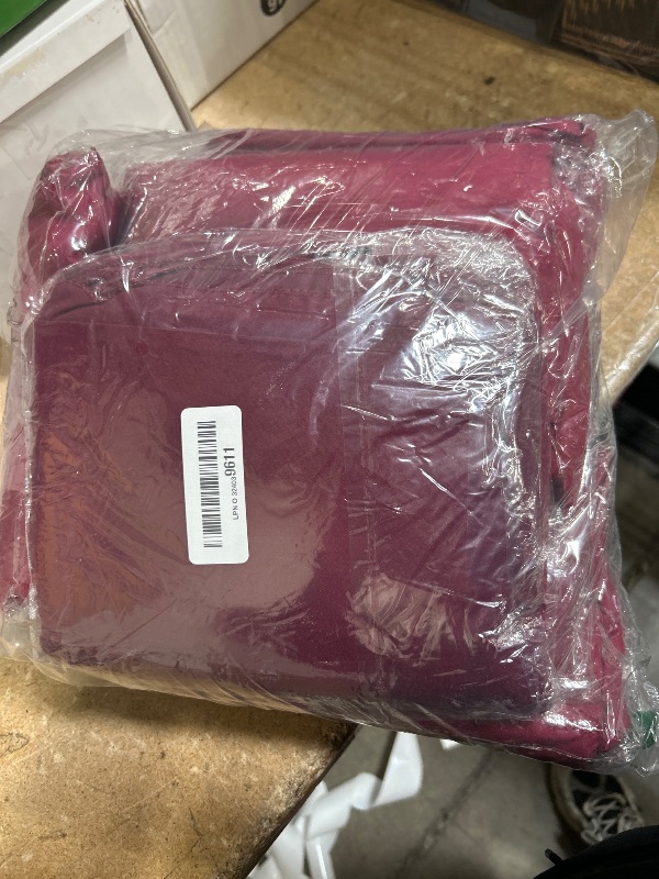 Photo 1 of 8 Pack Premium Burgundy Tablecloth 60 x 102 Inch, Rectangle Table Clothes for 6 Foot Rectangle Table Washable Polyester Fabric Table Covers for Wedding Party Reception Banquet Buffet