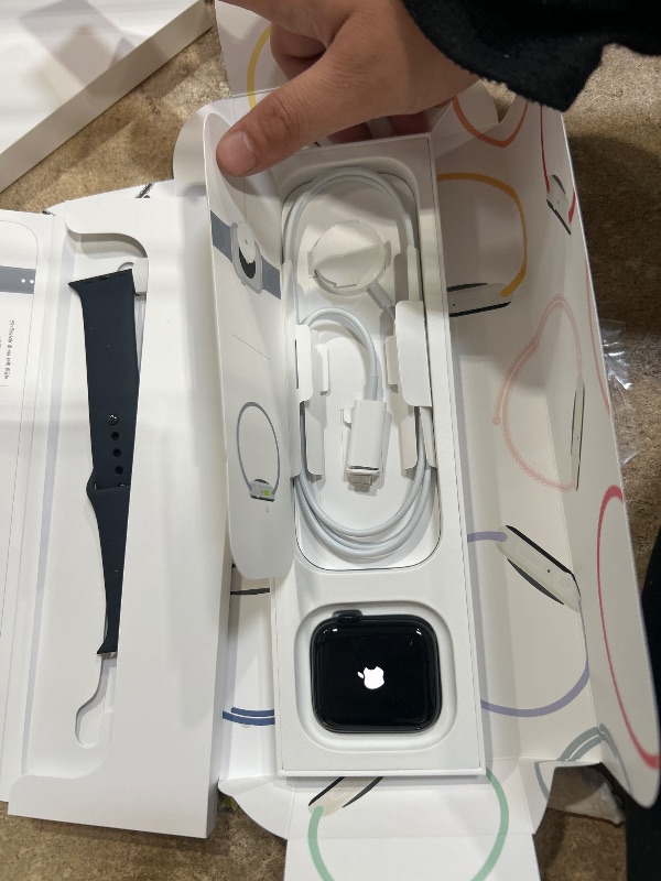 Photo 1 of Apple Watch SE (2nd Gen) [GPS 44mm] Smartwatch with Midnight Aluminum Case with Midnight Sport Band M/L. Fitness and Sleep Trackers, Crash Detection, Heart Rate Monitor, Retina Display