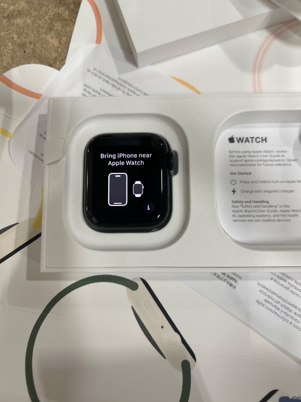 Photo 1 of Apple Watch SE (2nd Gen) [GPS 40mm] Smartwatch with Midnight Aluminum Case with Midnight Sport Band S/M. Fitness and Sleep Trackers, Crash Detection, Heart Rate Monitor, Retina Display