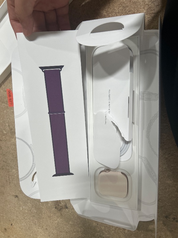 Photo 1 of Apple Watch Series 10 [GPS 42mm case] Smartwatch with Rose Gold Aluminium Case with Plum Sport Loop. Fitness Tracker, ECG App, Always-On Retina Display, Carbon Neutral