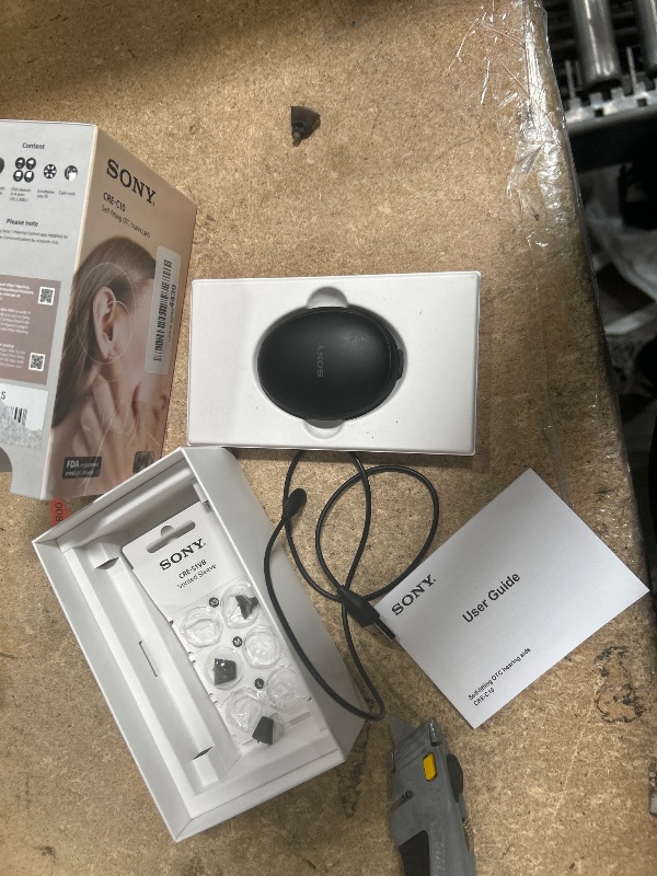 Photo 1 of Sony CRE-C10 Self-Fitting OTC Hearing Aids for Mild to Moderate Hearing Loss, Prescription-Grade Sound Quality, Compact Virtually Invisible Design, Customizable App, and Replaceable Batteries, Black