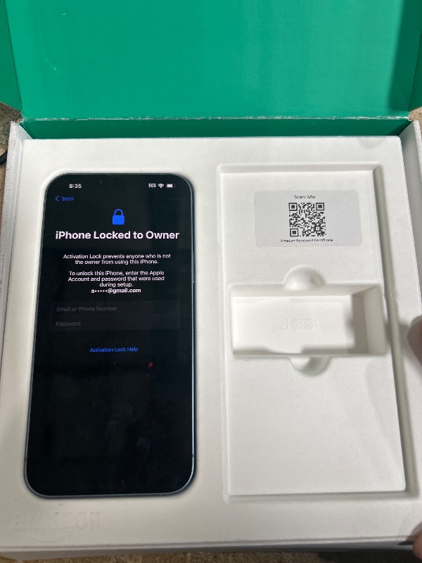Photo 1 of *** LOCKED TO PREVIOUS OWNER ***Apple iPhone 15 Plus, 128GB, Blue