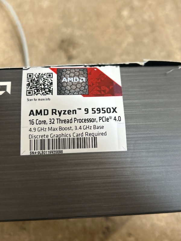 Photo 1 of AMD Ryzen 9 5950X 16-core, 32-thread unlocked desktop processor
