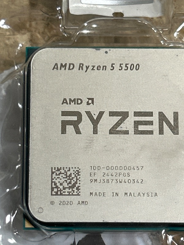 Photo 1 of AMD Ryzen 5 5500 6-Core, 12-Thread Unlocked Desktop Processor with Wraith Stealth Cooler