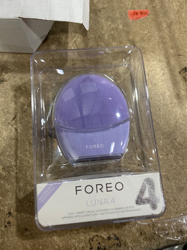 Photo 1 of FOREO Deep & Gentle LUNA 4 Sensitive Bundle - Facial Cleansing Brush for Sensitive Skin + LUNA Micro-Foam Face Cleanser 2.0, 3.4 oz - Deep Cleansing and Firming Silicone Face Massager Beauty Set