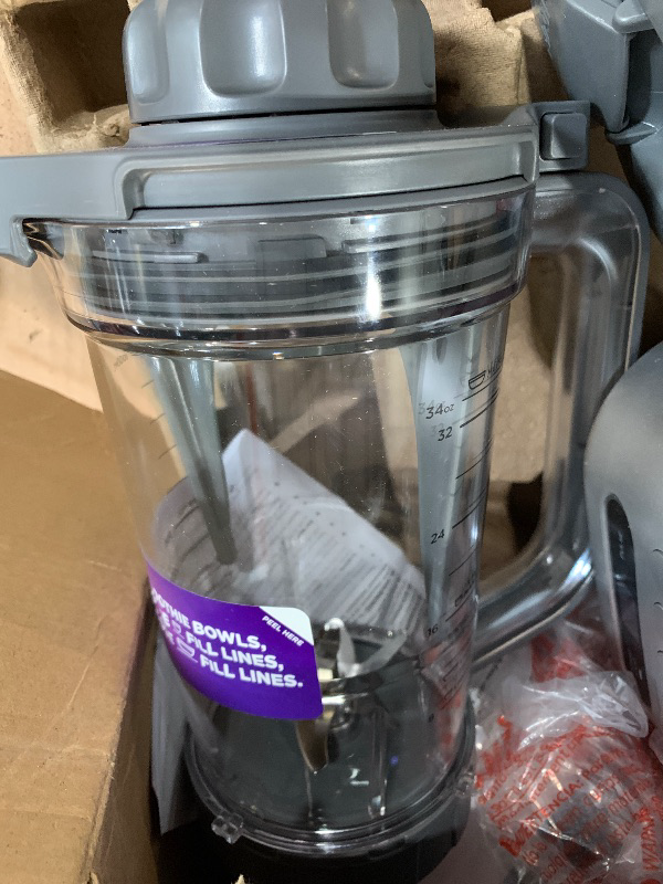 Photo 1 of ***(FOR PARTS ONLY/ NON FUNCTIONAL)***
Ninja SS151 TWISTi Blender DUO, High-Speed 1600 WP Smoothie Maker & Nutrient Extractor* 5 Functions Smoothie, Spreads & More, smartTORQUE, 34-oz. Pitcher & (2) To-Go Cups, Gray
