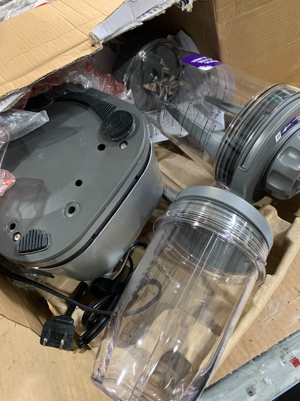 Photo 1 of ***(FOR PARTS ONLY/ NON FUNCTIONAL)***
Ninja SS151 TWISTi Blender DUO, High-Speed 1600 WP Smoothie Maker & Nutrient Extractor* 5 Functions Smoothie, Spreads & More, smartTORQUE, 34-oz. Pitcher & (2) To-Go Cups, Gray