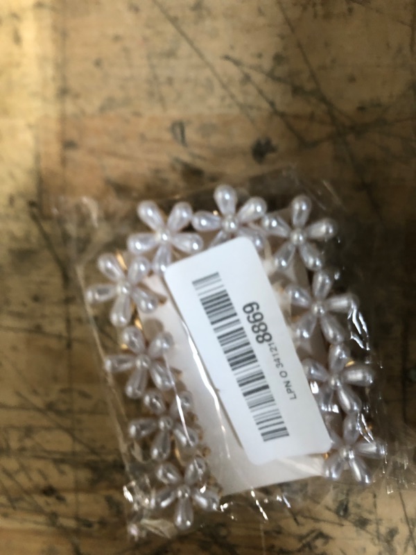 Photo 1 of 10 Pcs Small Mini Pearl Claw Clips with Flower Design, Sweet Artificial Bangs Clips Decorative Hair Accessories for Women Girls