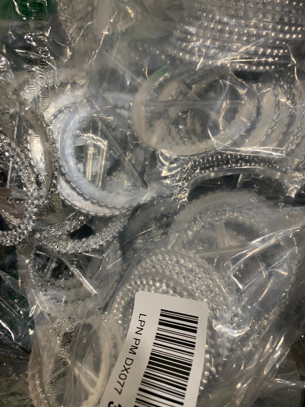 Photo 1 of 100pcs Seat Cover Decorative Buckle Ribbons for Crafts Wedding Chair Covers Ornament Ties Rhinestone Buckle Clips Ribbon Slider Silver Scarf Button The Circle Plastic Banquet