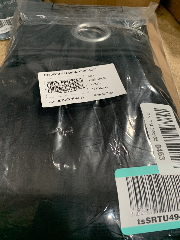 Photo 1 of Joydeco Blackout Curtains 63 Inch Length 2 Panels Set, Thermal Insulated Long Drapes 2 Burg, Room Darkening Grommet Drapes for Living Room Bedroom Window
