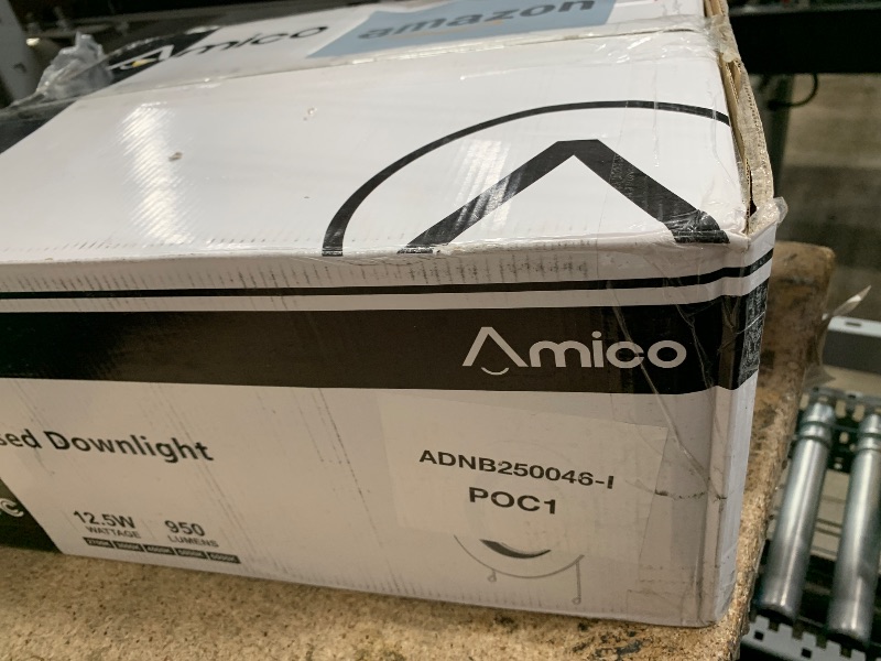 Photo 1 of Amico 24 Pack 5/6 inch 5CCT LED Recessed Lighting, Dimmable, 12.5W=100W, 950LM, 2700K/3000K/4000K/5000K/6000K Selectable, Retrofit Can Lights with Baffle Trim, IC Rated - ETL & FCC, White