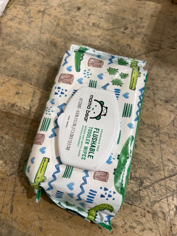 Photo 1 of Amazon Brand - Mama Bear Fragrance Free Hypoallergenic Flushable Toddler Toilet Wipes