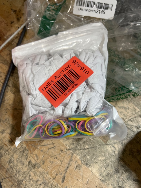 Photo 1 of 10 Pack White Cotton Scrunchies for Tie Dye Hair Elastic Hair Ties Pony Tail Holder for Party