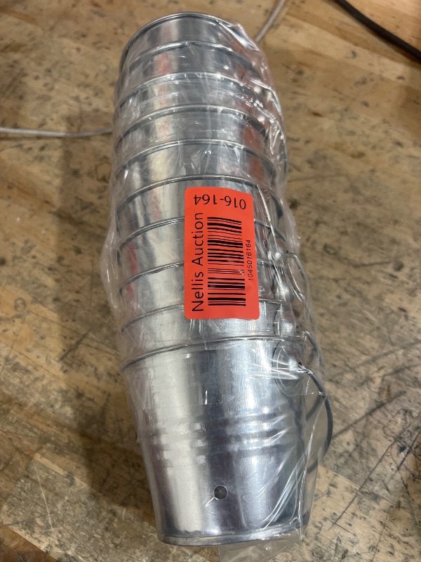 Photo 1 of 10 Pack Small Metal Buckets for Party Favors, Tiny Galvanized Silver Pails for Crafts, Succulents (3.3 x 2.5 x 3 in)