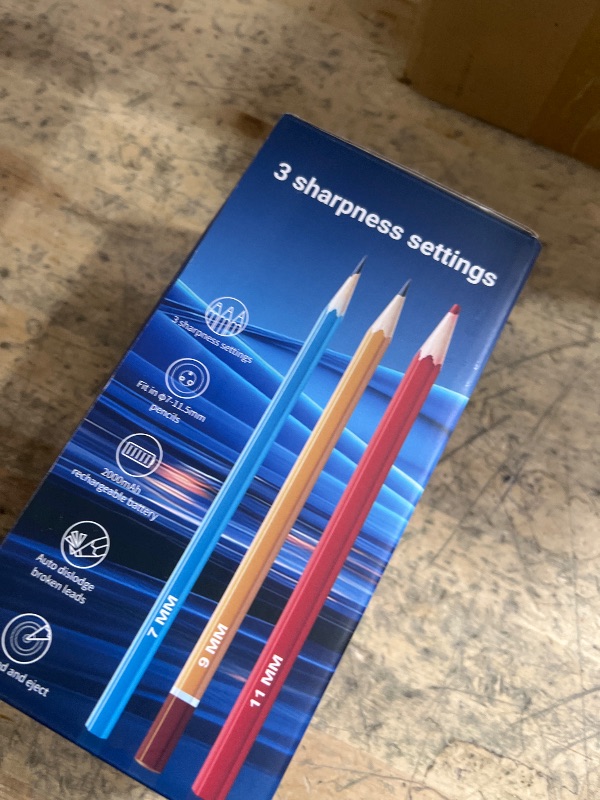 Photo 1 of AFMAT Electric Pencil Sharpener for Colored Pencils, Fully Automatic Robot Pencil Sharpener, Auto in & Out, Rechargeable Hands-Free for 7-11.5mm Jumbo Pencils, Home, Classroom