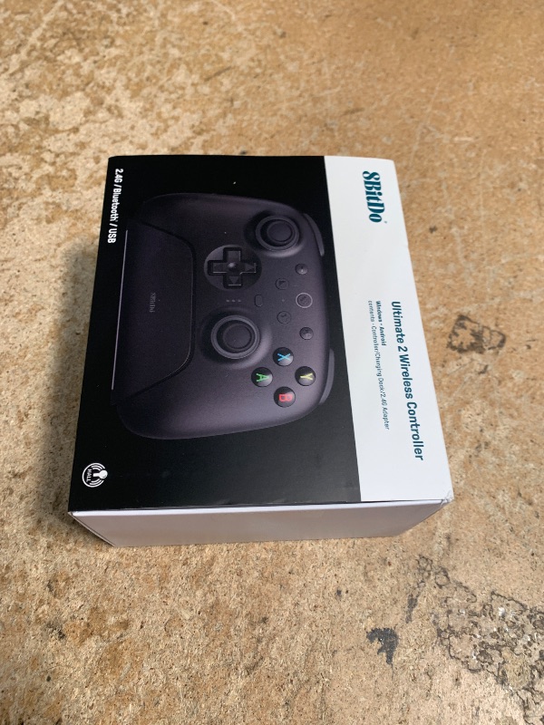 Photo 1 of 8Bitdo Ultimate 2 Wireless Gaming Controller with TMR Joysticks, Switchable Hall Effect/Tactile Triggers, 8Speed Wireless Tech, Charging Dock, RGB Fire Ring for PC & Android - Black
