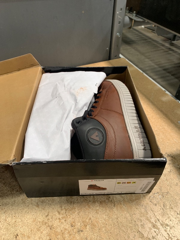 Photo 1 of Airwalk Deuce Mid Top Composite Toe Men’s Industrial Work Shoes, Brown/Tan, Size 12, Medium, Comfortable & Light Work Shoes for Men, Electric Hazard, Slip Resistant