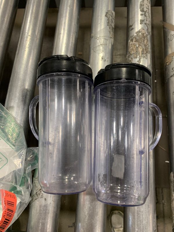 Photo 1 of 22oz Magic Bullet Blender Cups Replacement Parts -Food Grade Material -with Flip Top To-Go Lid and Handle for Magic Bullet 250w MB1001 Blender Accessories(2 Pack) by TOMOON