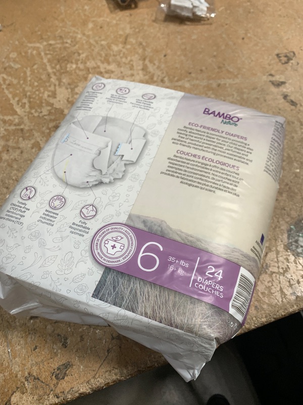 Photo 1 of Bambo Nature Premium Baby Diapers - French/English Packaging, Size 6, 24 Count