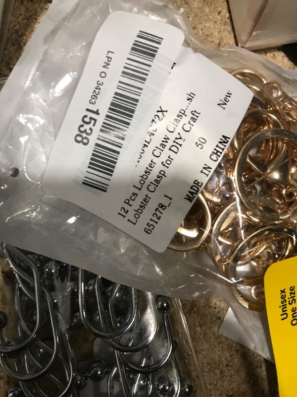 Photo 1 of 12 Pcs Lobster Claw Clasps Keychain Set, Swivel Hooks with Flat Split Keychain Ring and Little Lobster Clasps for DIY Craft Jewelry Making, Zinc Alloy in Gold Finish Lobster Clasp for DIY Craft