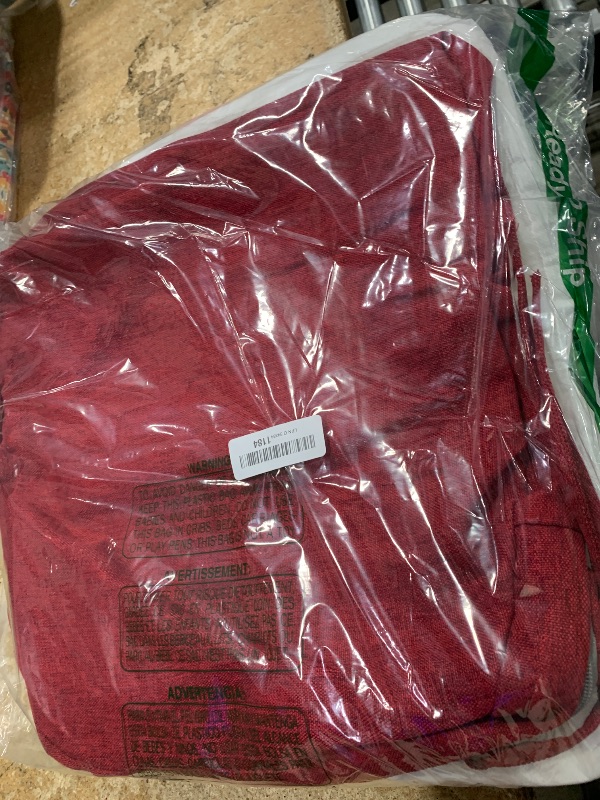 Photo 1 of AAAAAcessories D-Shaped Chair Cushions, 2" Thick Dining Chair Pads with Ties and Removable, Machine-Washable Cover, 17" x 16", Wine Red