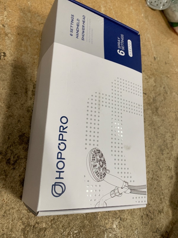 Photo 1 of 6-Mode High Pressure Handheld Shower Head Set, Consumer Reports Recommended HOPOPRO High Flow Hand Held Showerhead with 59 Inch Hose Bracket Teflon Tape Rubber Washers