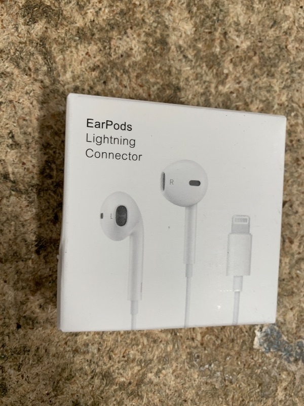 Photo 1 of 1Pack Wired Earphones for iPhone Earbuds with Lightning Connector(Built-in Mic & Volume Control)[Official Certified] Headphones Compatible iPhone 14/13/12/SE/11/XR/XS/X/7/7Plus/8/8Plus Support All iOS