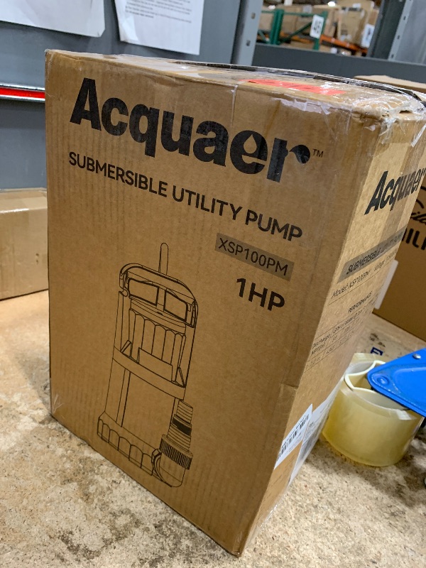 Photo 1 of Acquaer 1HP Sump Pump, 4345GPH Submersible Water Pump for Water Removal in Hot Tubs, Pools, Basements, and Garden Ponds