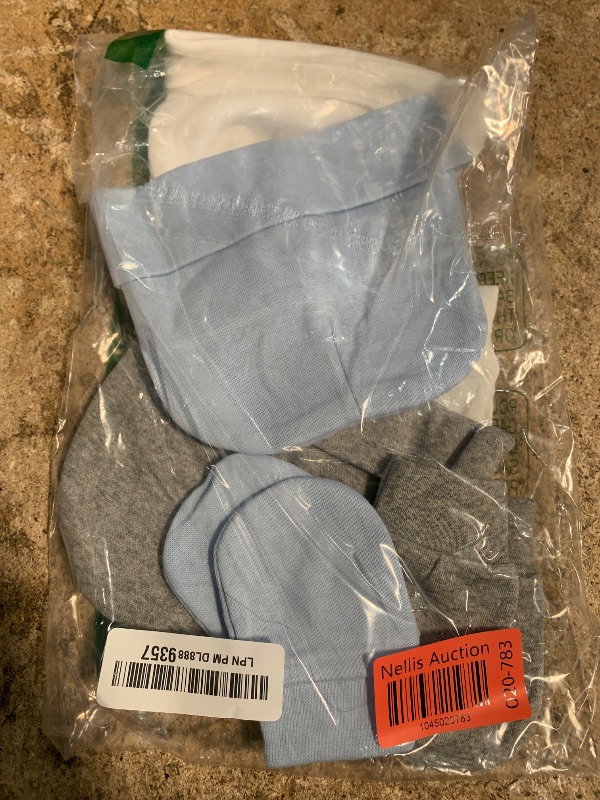 Photo 1 of American Trends Baby Beanies for Boys Girls Newborn Infant Hat with Mittens Cute Cotton Hospital Hats for 0-6 Months 3 Pack White & Light Blue & Navy