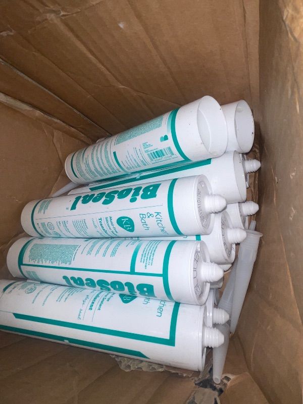 Photo 1 of Translucent BioSeal 100% Silicone Sealant Caulk Kitchen and Bath Grade, Waterproof and No Odor No Color Change 10.1 Ounce Cartridge -Translucent 