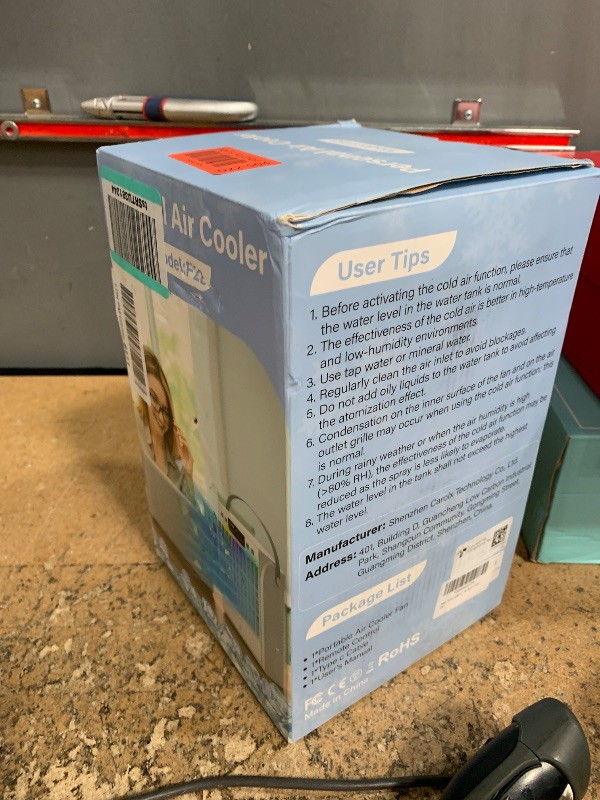 Photo 1 of AI Portable Air Conditioners Fan,JYew Evaporative Mini Room Air Conditioners,Portable AC Unit Air Cooler with 4 in 1 Humidifier Fan Conditioner with 1500ML, 3 Speed AC Portable for Room Office Car