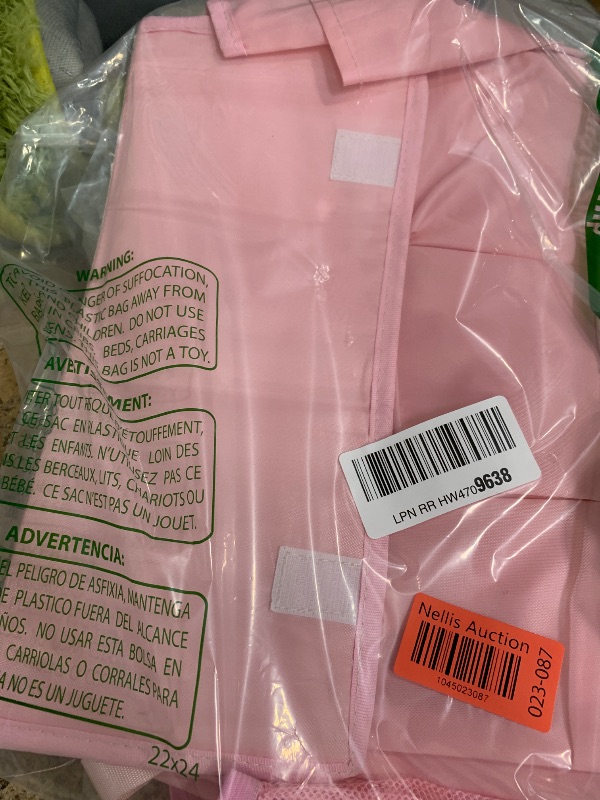 Photo 1 of Frjjthchy Bedside Caddy Bedside Organizer,Bed Caddy with 11 Pockets and Power Strip Holder,Versatile Bedside Storage Caddy for Home,Dorm,Bunk,Hospital,Crib Bed (Pink)