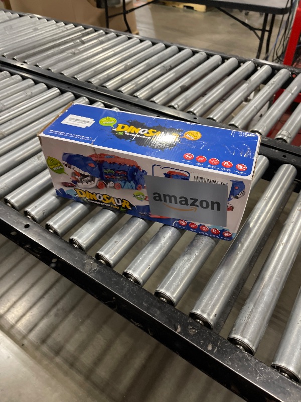 Photo 1 of 11 in 1 Dinosaur Toys for 3-7, Dinosaur Transport Truck with 8 Metal Cars, City Dinosaur Ultimate Hauler Track Toy, Transforms into Stomping Standing Dinosaur Toddler Toys Gifts for Kids Ages 3+