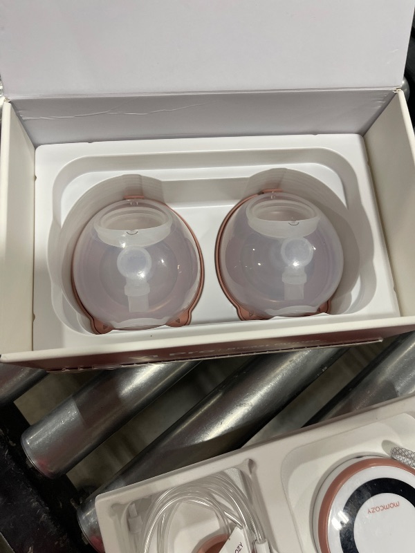 Photo 1 of Momcozy Breast Pump Hospital-Grade, Hands-Free & Portable Wearable Pump with 3 Modes|15 Levels, Equipped with Leak-Proof DoubleFit Flange, Deep Pink
