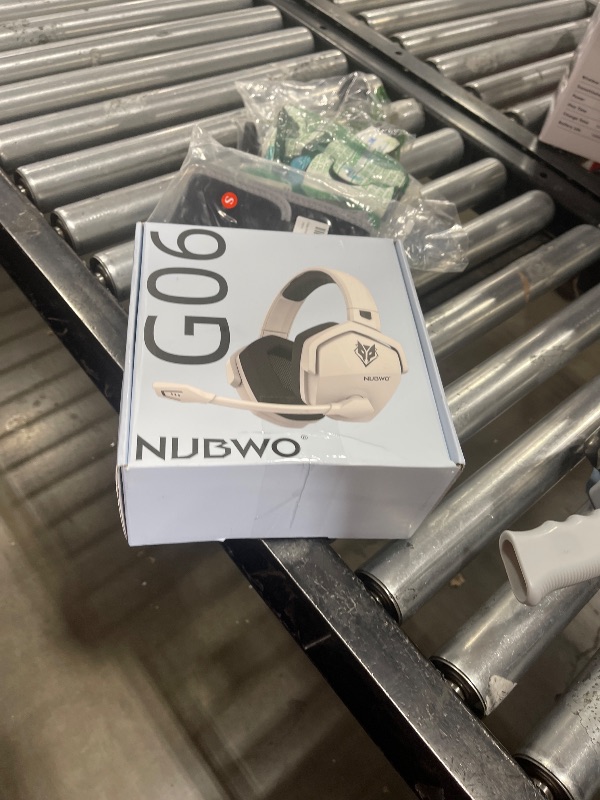 Photo 1 of NUBWO G06 Dual Wireless Gaming Headset with Microphone for PS5, PS4, PC - 23ms Low Latency Audio - 100-Hour of Playtime - 50mm Drivers (White-Black)