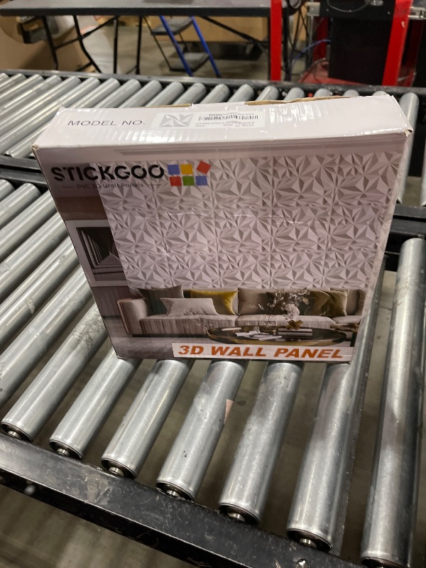 Photo 1 of STICKGOO 33 Pack 3D Wall Panels for Interior Wall Decor, 12''x12'' PVC Textured Panels, White Accent Wall Panles for Living Room, Bedroom, TV Background