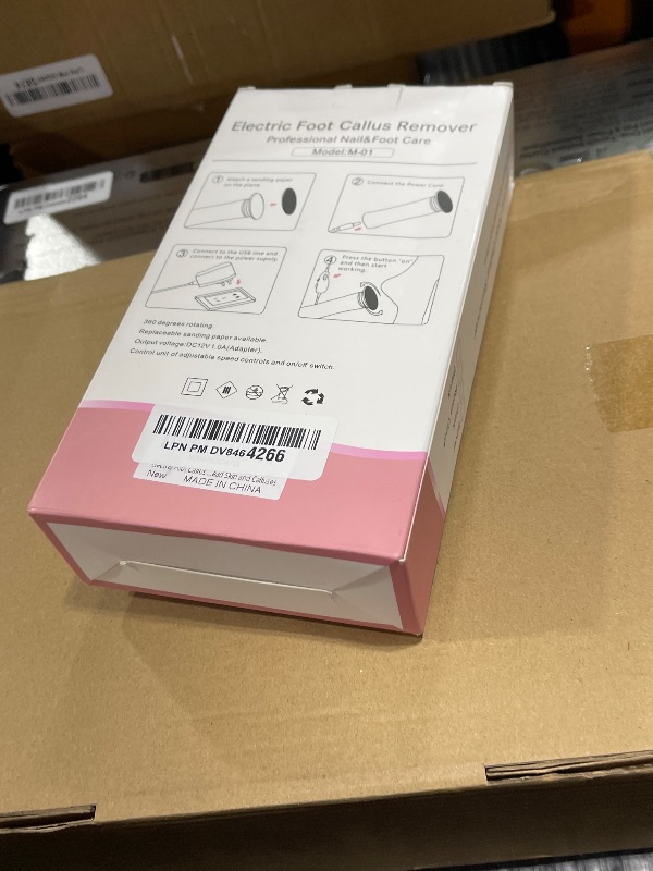 Photo 1 of Unibouti Dermawave Electric Foot File Callus Remover for Feet with 60 pcs Sandpaper Discs, Professional Foot Scrubber Pedicure Tool for Men & Women