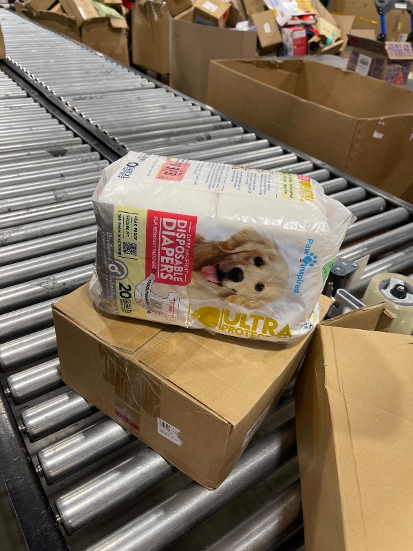 Photo 1 of Paw Inspired 20ct Disposable Dog Diapers | Female Dog Diapers Ultra Protection | Diapers for Dogs in Heat, Excitable Urination, or Incontinence (X-Large)
