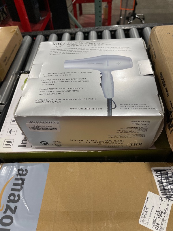 Photo 1 of Ion Whisper Quiet Lite Ionic Ceramic Hair Dryer, 1875 Watts, Lightweight, Powerful, 4 Temperatures, 2 Speeds
