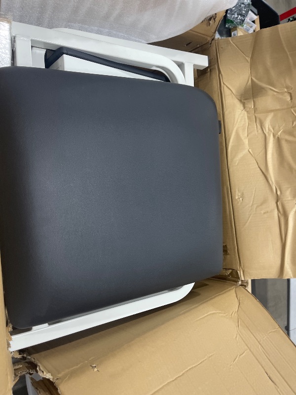 Photo 1 of COOLWAVE Phlebotomy Chair with Drawer Extra Thick Padded Lab Blood Drawing Chair with Adjustable Armrest (Black)