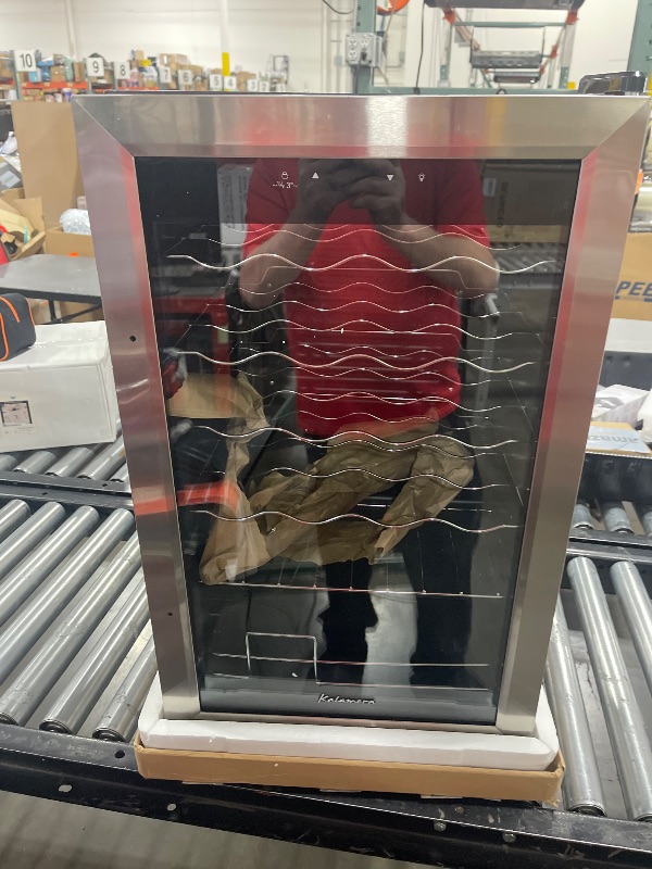 Photo 1 of Kalamera 24 Bottle Wine Fridge, Freestanding Small Wine Fridge with 41-64 ? Digital Temperature