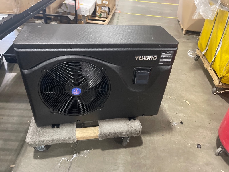 Photo 1 of TURBRO 50,000 BTU Swimming Pool Heat Pump, Inverter Electric Pool Heater for in and Above-Ground Pools up to 16,000 Gallons, WiFi Enabled, Timer, 15.90 COP, 220-240 V, IPX4-Waterproof, Beluga Series