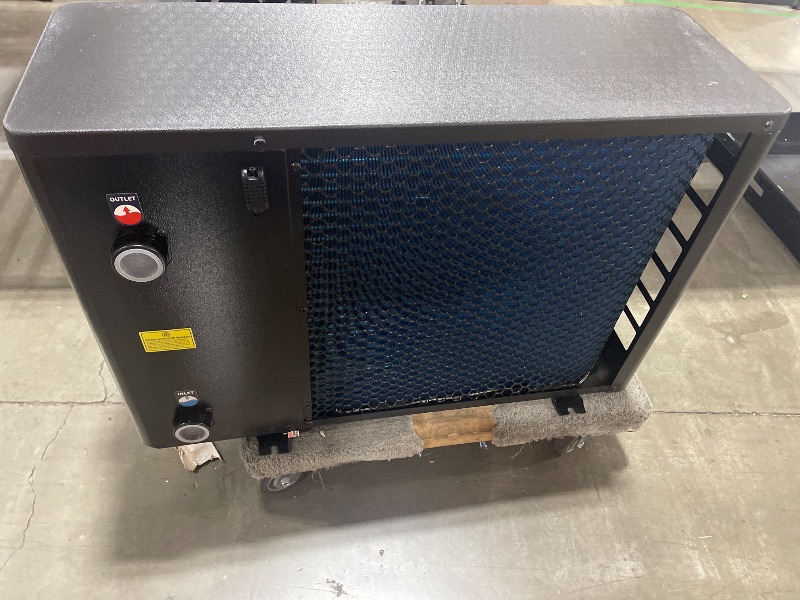Photo 1 of TURBRO 50,000 BTU Swimming Pool Heat Pump, Inverter Electric Pool Heater for in and Above-Ground Pools up to 16,000 Gallons, WiFi Enabled, Timer, 15.90 COP, 220-240 V, IPX4-Waterproof, Beluga Series