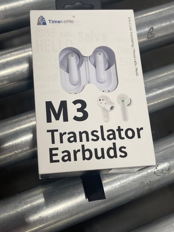 Photo 1 of Timekettle M3 Language Translator Earbuds, Two-Way Translator Device with APP for 40 Languages Online, Voice Translator for Exploring Expat Life Freely, Compatible with iOS, Android (Online Version)
