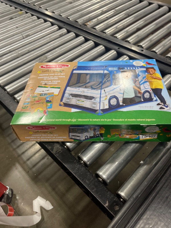 Photo 1 of Melissa & Doug Let’s Explore Camper Tent Play Set – 47” x 31” x 39” Assembled